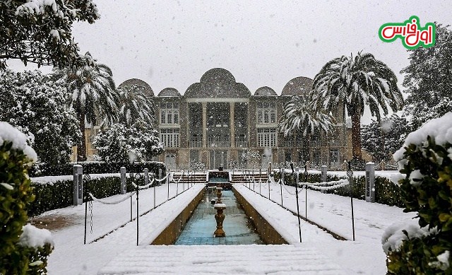بارش برف در شیراز آغاز شد