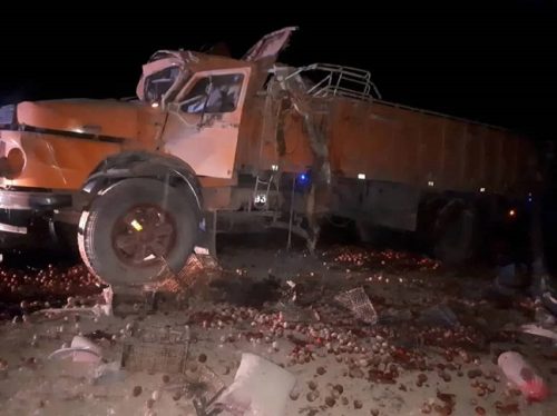 واژگونی کامیون در فارس
