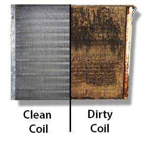 dirty vs clean condenser coil