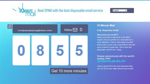 cool websites 10 minute mail