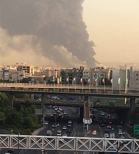 آتش‌سوزی عظیم در پالایشگاه جنوب تهران+عکس و فیلم