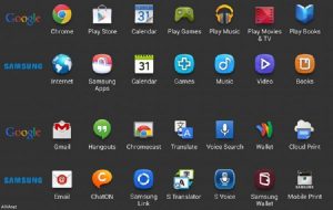 Samsung and google apps