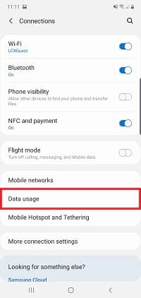Service How do I check data usage on my Samsung Galaxy device 3