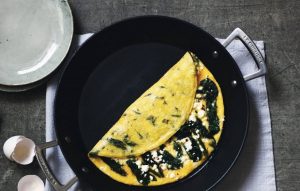 spinach Omeletاملت با اسفناج و پیازچه