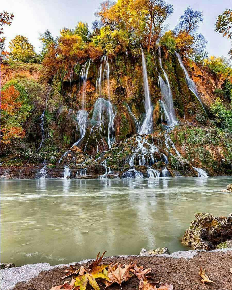 آبشار بیشه لرستان در یک نگاه پاییزی+عکس