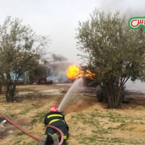 تصاویر انفجار هولناک در یک ” باغ سوخت گیری LPG ” در جاده شیراز- صدرا