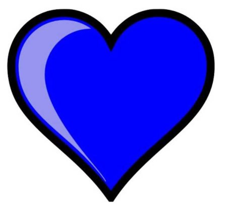 ایموجی قلب آبی Blue Heart 4