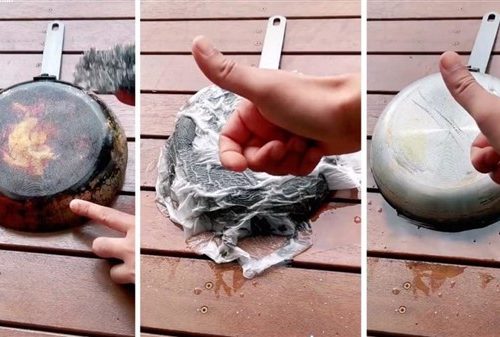 ویدئو|تمیز کردن سوختگی زیر قابلمه و ماهیتابه با ترفندی جالب