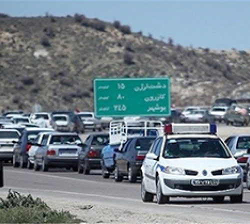 وضعیت تردد در جاده‌های استان فارس در پی اعمال محدودیت ها